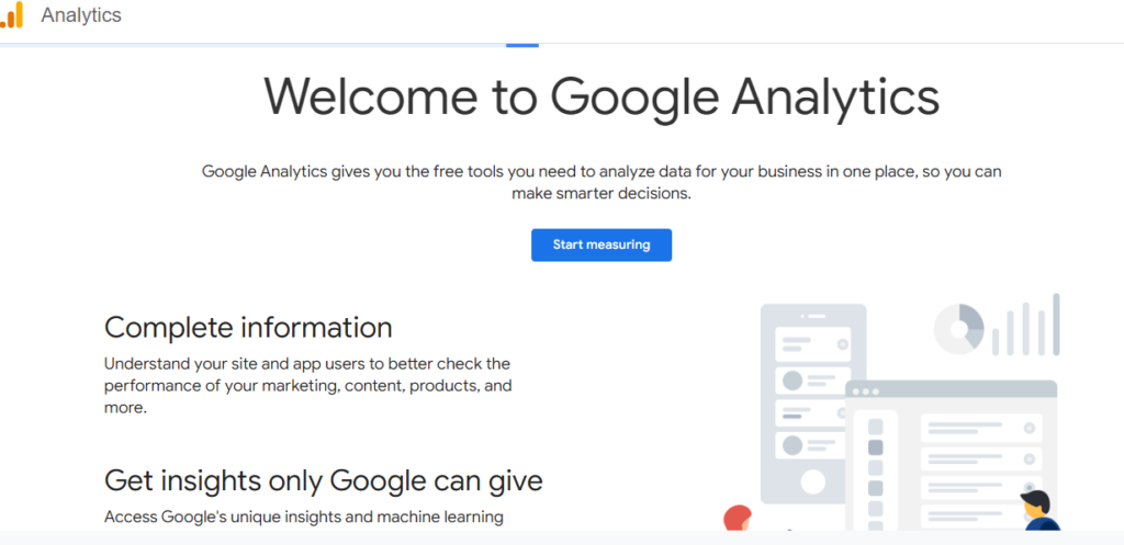 Google Analytics dashboard tracking SEO progress with Website SEO tips.